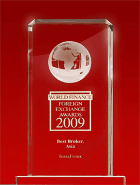 Лучший брокер Азии 2009 по версии World Finance Awards